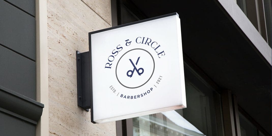 Ross and Circle Logo mockup