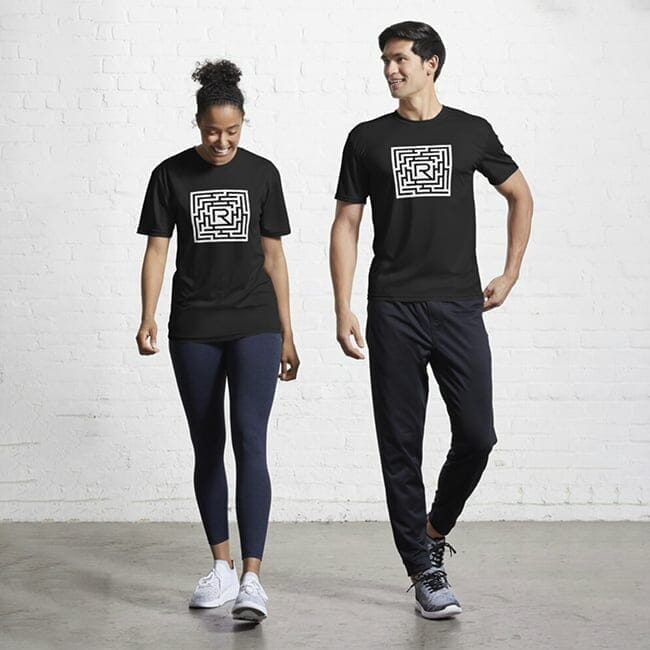 The Rebels logo on a couple's t-shirts